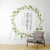 Tenture Future Mrs Bridal Shower Toile de fond de verdure (En situation (horizontale))