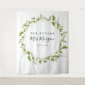 Tenture Future Mrs Bridal Shower Toile de fond de verdure (Devant)