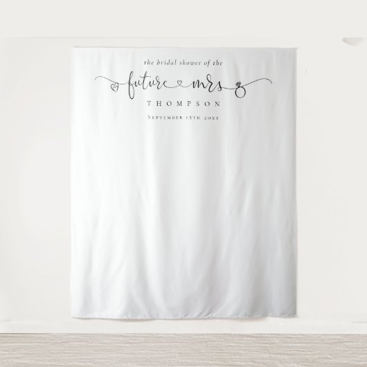 Tenture Future Mrs écriture toile de fond pour photo de Ba (Devant)