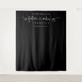 Tenture Future Mrs Fête de Mariage Fond de Photo Noir (Devant)