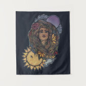 Tenture Gaia mère Terre déesse Tarot monde (Devant)