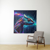 Tenture Galaxies psychédélique Chameleon Peinture (En situation)