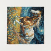 Tenture Galloping Pinto Stallion Van Gogh (Devant (Horizontal))