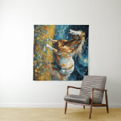 Tenture Galloping Pinto Stallion Van Gogh (En situation (horizontale))