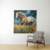 Tenture Galloping Pinto Stallion Van Gogh (En situation)