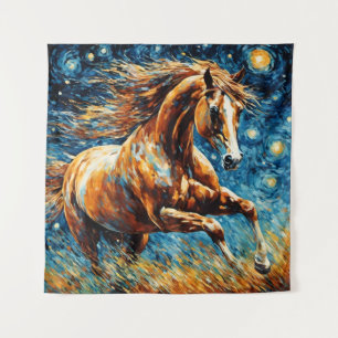 Tenture Galloping Sorrel Horse Tapestry