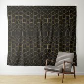 Tenture Galmourous Golden Geometric pattern (En situation (horizontale))