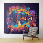 Tenture Gamer Tapestry (En situation (horizontale))