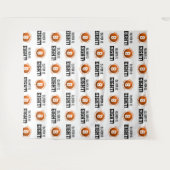 Tenture Garçon 8ème Anniversaire Basketball | Fond à Répét (Devant (Horizontal))