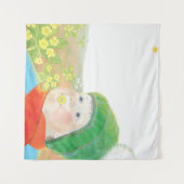 Tenture Garçon avec Primroses sauvages (Devant (Horizontal))