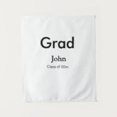 Tenture garçon diplômé ajouter nom félicitations date anné (Devant)