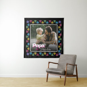 Tenture Garde photo personnalisée pour papa et enfant - Pe