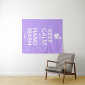 Tenture Gardez Le Calme Et Lavez-Vous La Main - Laver La G (En situation (horizontale))