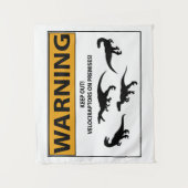 Tenture Gardez ! Signe de Velociraptor (Devant)