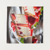 Tenture Gâteau au fromage aux fraises (Devant (Horizontal))