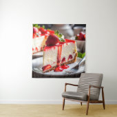 Tenture Gâteau au fromage aux fraises (En situation)