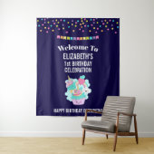 Tenture Gâteau Cupcake Mignon et Joyeux Anniversaire de Gl (En situation)