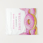 Tenture Gâteau de Moules en Forme de Donuts Aquarelle Rose (Devant (Horizontal))