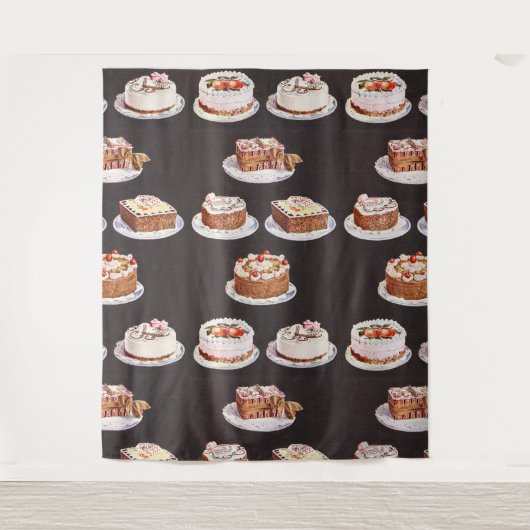 Tenture Gâteaux Fantaisie Vintage Boulangerie Cuisine Anni (Devant)