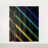 Tenture Gay Men Wedding Elegant Rainbow (Devant)