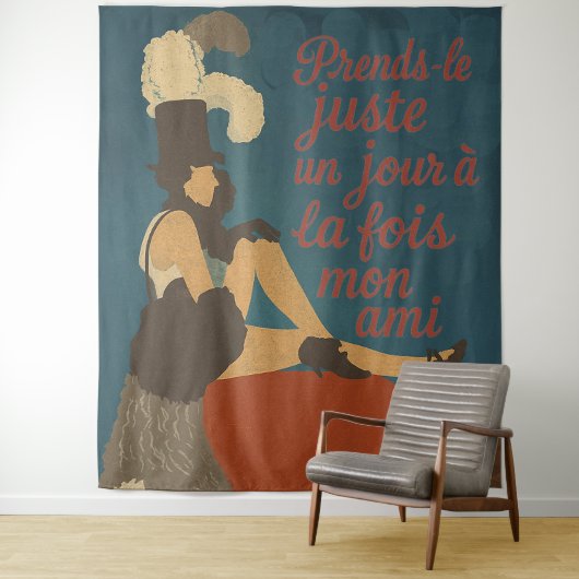 Tenture Gay Paree One Day at a Time - Tapestry (En situation)