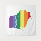 Tenture Gay pride du Wisconsin| Carte de la maison (Devant (Horizontal))