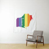 Tenture Gay pride du Wisconsin| Carte de la maison (En situation (horizontale))