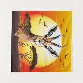 Tenture Gazelle Antelope africaine animal sauvage (Devant (Horizontal))