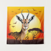 Tenture Gazelle Antelope africaine animal sauvage (Devant)