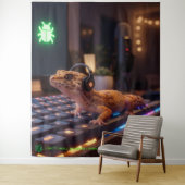 Tenture GeckoDev // Cyberpunk Programmeur Mur Immergé Ta (En situation)