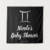 Tenture Gemini Astrologie Zodiac Signalétique (Devant)