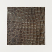 Tenture Genuine brown alligator leather, close up to show (Devant (Horizontal))