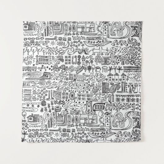 Tenture Geo design abstrait motif. (Devant)
