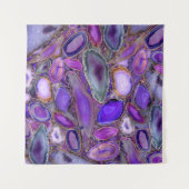Tenture Geodes cristal motif - violet et violet (Devant (Horizontal))