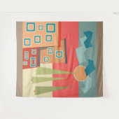 Tenture Géomètre de paysage artistique minimaliste moderne (Devant (Horizontal))