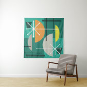 Tenture Geometric Quadrants Abstract Art (En situation)