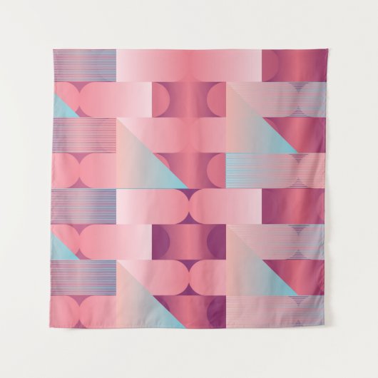Tenture Geometric surface pattern with triangles, circles (Devant)