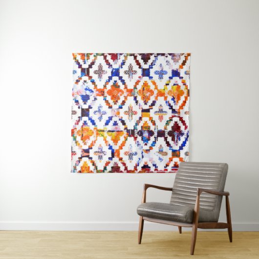 Tenture Geometric texture pattern with watercolor effectab (En situation (horizontale))