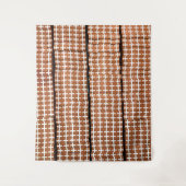 Tenture Géométrie Abstraite Brown et blanche (Devant)