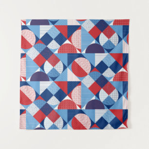 Tenture Géométrie marine : motif sans soudure d'été.