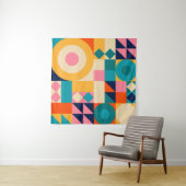 Tenture Géométrie minimaliste : affiche d'illustration Vin (En situation (horizontale))