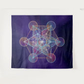 Tenture Géométrie sacrée du cube de Metatron (Devant (Horizontal))