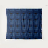 Tenture Géométrique à texture bleu foncé (Devant (Horizontal))