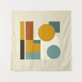 Tenture Géométrique Abstraite Moderne Du Milieu Du Siècle (Devant (Horizontal))