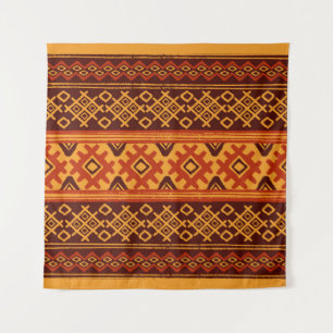 Tenture Géométrique ethnique, motif folklorique traditionn