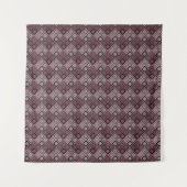 Tenture Geometry ethnic patchwork brown burgundy  (Devant (Horizontal))