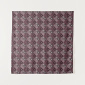 Tenture Geometry ethnic patchwork brown burgundy (Devant)