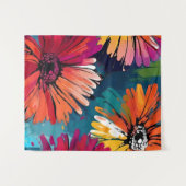 Tenture Gerbera Daisy Fleur Art Abstrait Floral coloré (Devant (Horizontal))