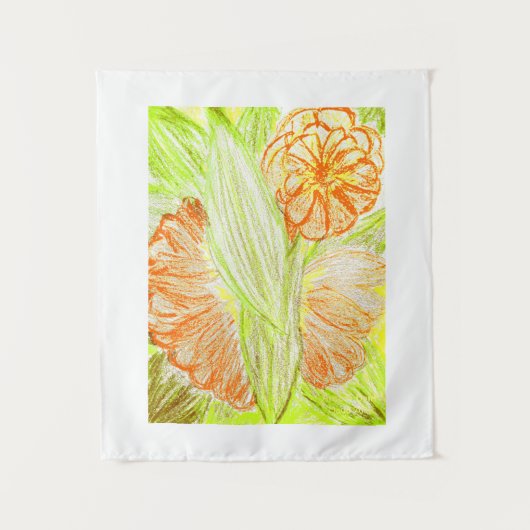 Tenture Gerbera et Aspidistra elatior, (Devant)