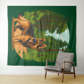 Tenture German Shepherd Forest Adventure Dog  (En situation (horizontale))